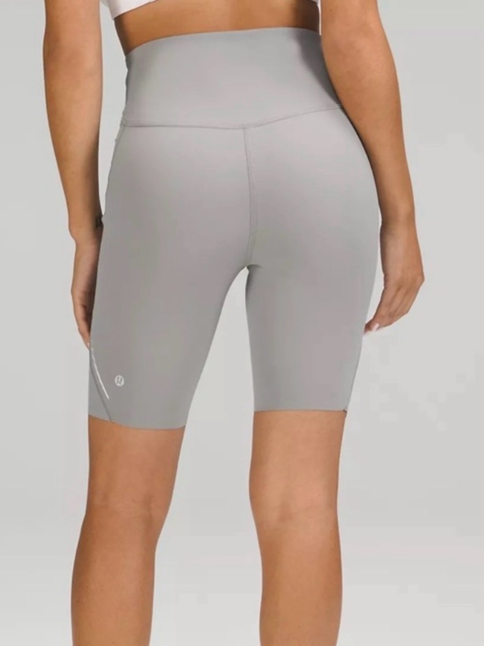 lululemon Base Pace High Rise Reflective Shorts 8” Athletic Gray Size 6
